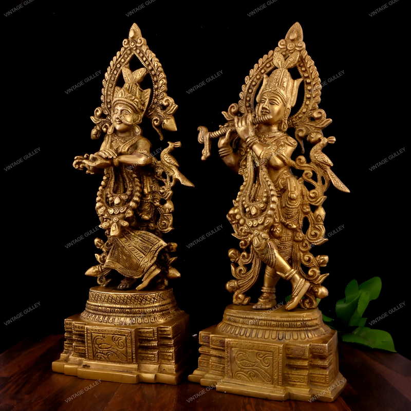 Brass Radha Krishna - 14 Inches
