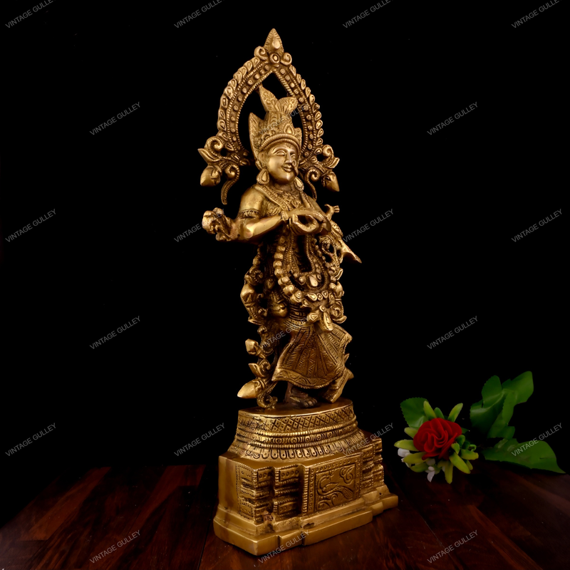 Brass Goddess Radha Idol