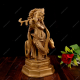 Brass Krishna with Cow Idol
