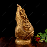 Brass Dancing Ganesha in Conch Shell