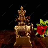 Brass Krishna with Cow Idol