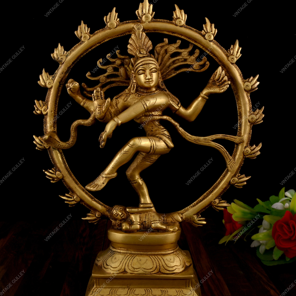Brass Lord Shiva Dancing Natraj Statue