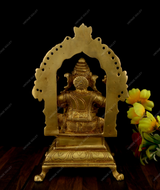 Brass Music Ganesha Idol - Mridangam