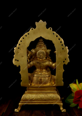 Brass Music Ganesha Idol - Sitar