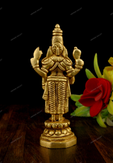 Brass Vishnu Idol - Miniature