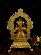 Brass Music Ganesha Idol - Manjira
