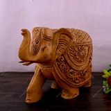 Wooden Carved Elephant for Home Decor