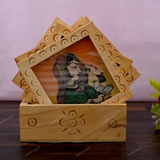 Gemstone Painting Wooden Tea Coasters