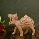 Wooden Carved Camel for Home Decor - 3 Inch