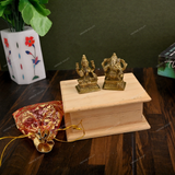 Brass Laxmi Ganesha Idol - Miniature