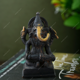 Brass Ganesha with Dholak - Antique Look