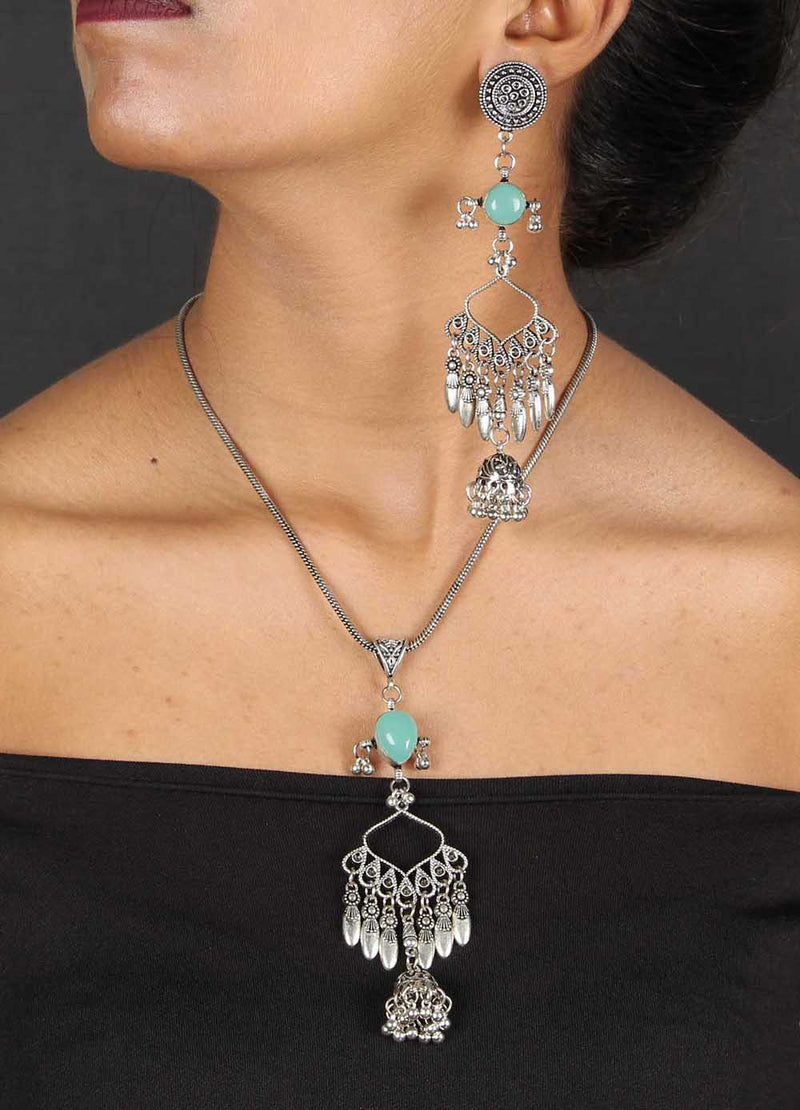 Buy Fenni Jewelry Vintage Statement Jewelry Set Leaf Floral Bohemian Boho  Statement Necklace Earring Set Crystal Fashion Costume Jewelry, enamel  crystal Metal, Crystal at Amazon.in