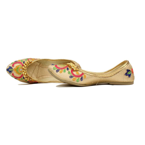 Women's Traditional Slip-On Mojari Jutti, Rajasthani Jutti - Vintage Gulley