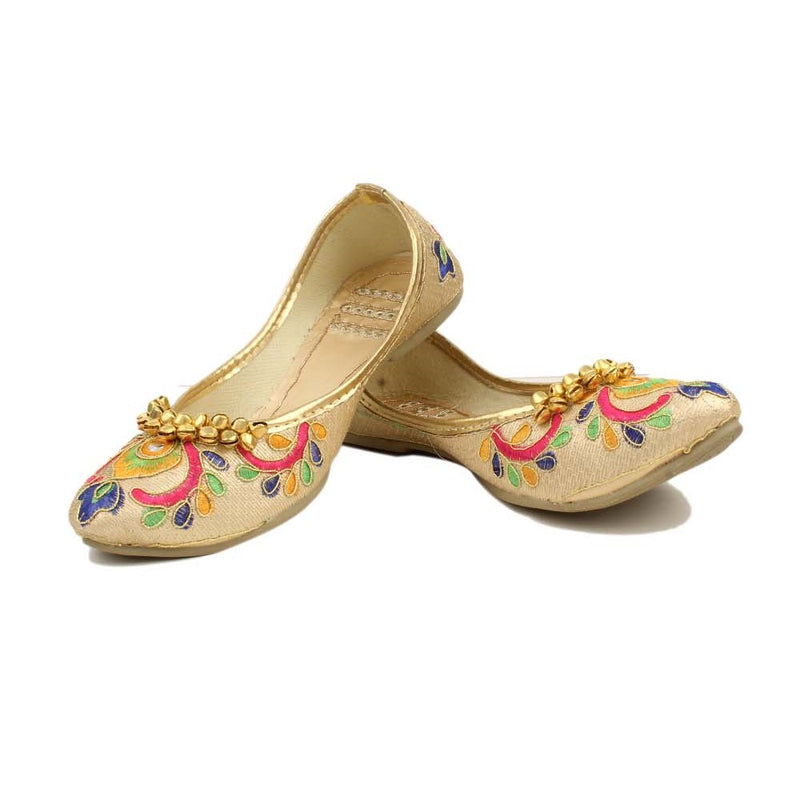 Women's Traditional Slip-On Mojari Jutti, Rajasthani Jutti - Vintage Gulley