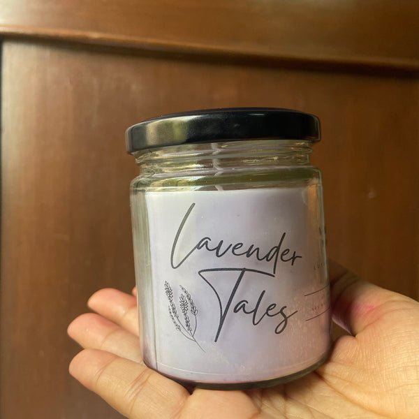 Lavender Tales Scented Vegan Soy Wax Candle - 5 Oz