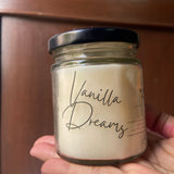 Vanilla Dreams Scented Vegan Soy Wax Candle - 5 Oz
