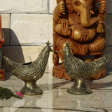 Dhokra Brass Peacock Candle Stand - Set of 2