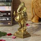 Brass Standing Ganesha Idol
