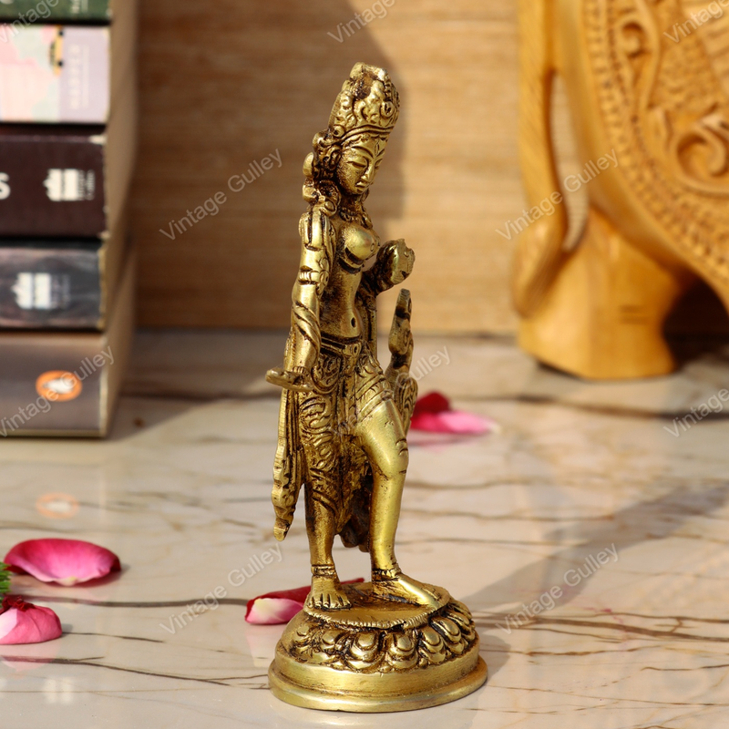 Brass Dancing Apsara Standing Tara Devi