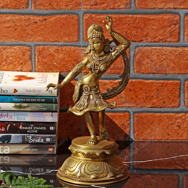 Brass Apsara Showpiece for Gift Item I Indian Dancing Lady | Home Decor I Interior I Decoration