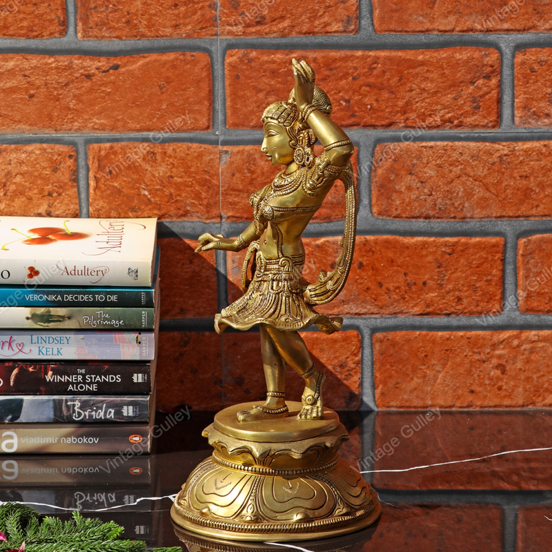 Brass Apsara Showpiece for Gift Item I Indian Dancing Lady | Home Decor I Interior I Decoration