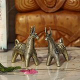 Brass Dhokra Catalog Horse - Set of 2