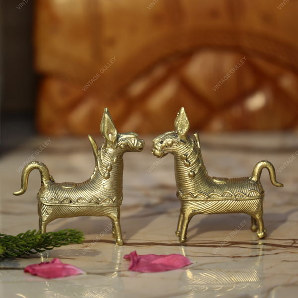 Brass Dhokra Horse - Set of 2