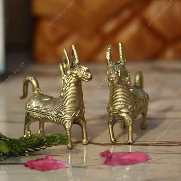 Brass Dhokra Horse - Set of 2