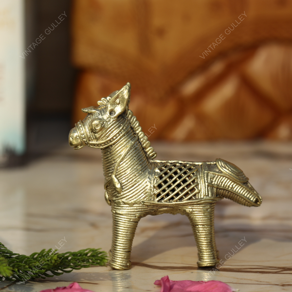 Brass Dhokra Net Horse