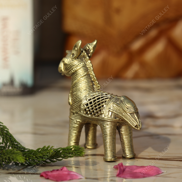Brass Dhokra Net Horse
