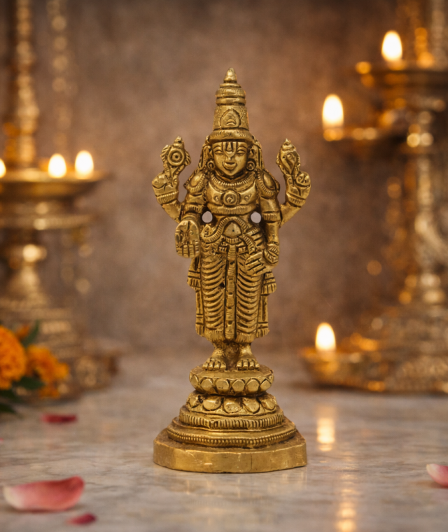 Vishnu Idol Small with background