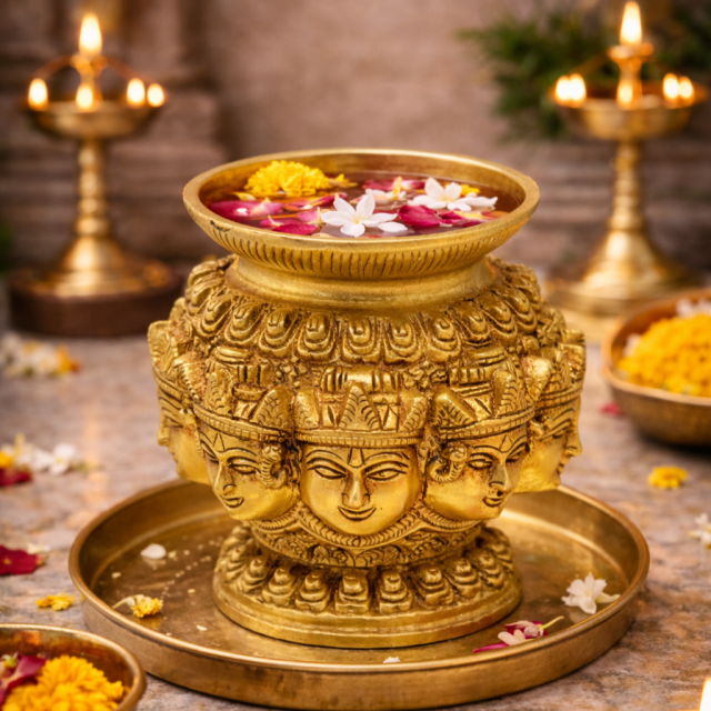 Brass Ashtalakshmi Kalash