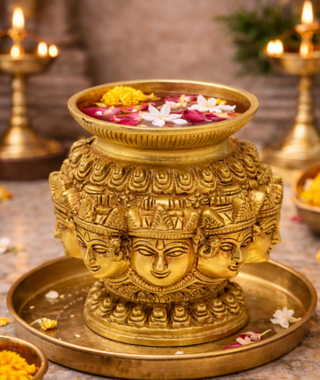 Brass Ashtalakshmi Kalash