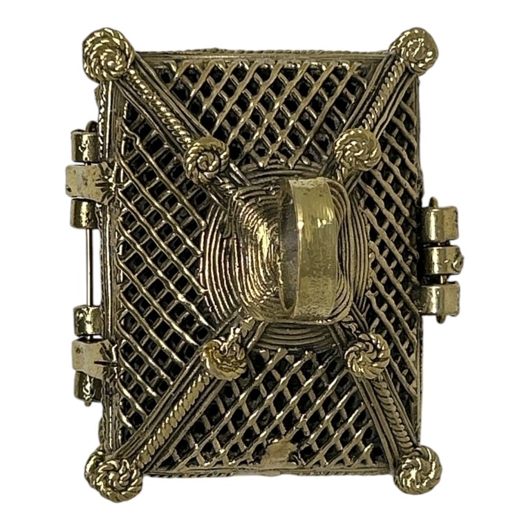 AROOTI Handcrafted Dokra Brass Trinket Box | Antique Lost-Wax Cast Metal Mesh Jewelry Organizer | Traditional Tribal Storage Chest Figurine for Dressing Table, Ethnic Indian Home Decor Festival Gift - Image 7