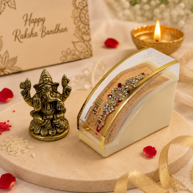 Premium Rakhi Gift Set - Ganesha