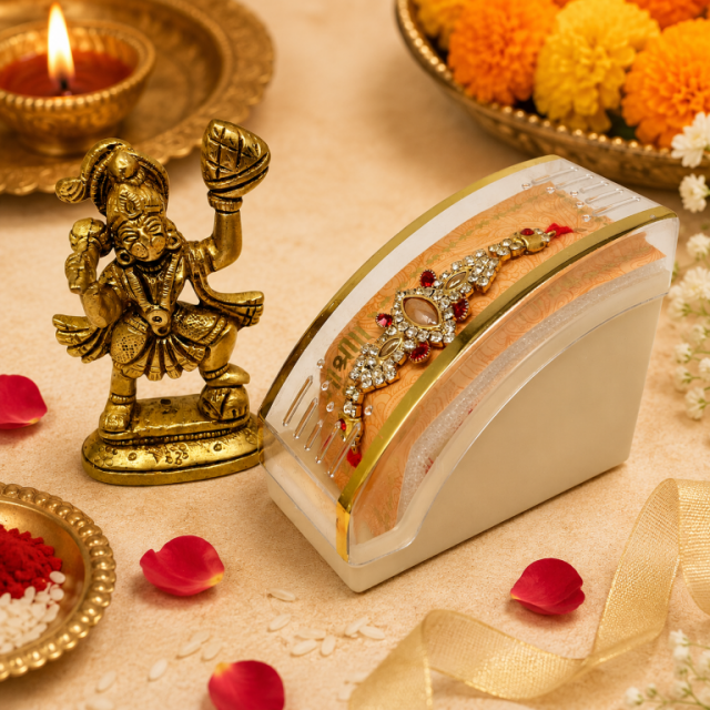 Premium Rakhi Gift Set - Hanuman