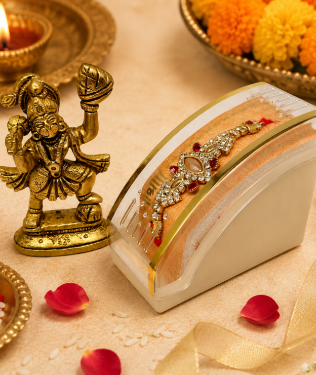Premium Rakhi Gift Set - Hanuman