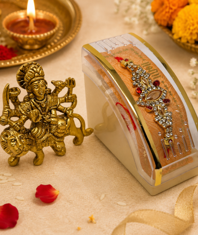 Premium Rakhi Gift Set - Durga