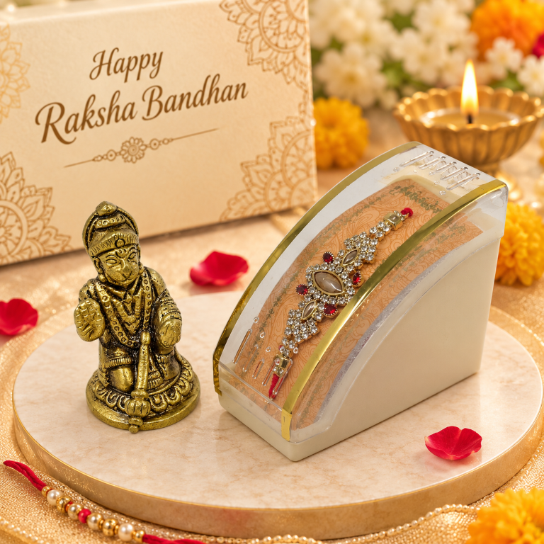 Premium Rakhi Gift Set - Hanuman