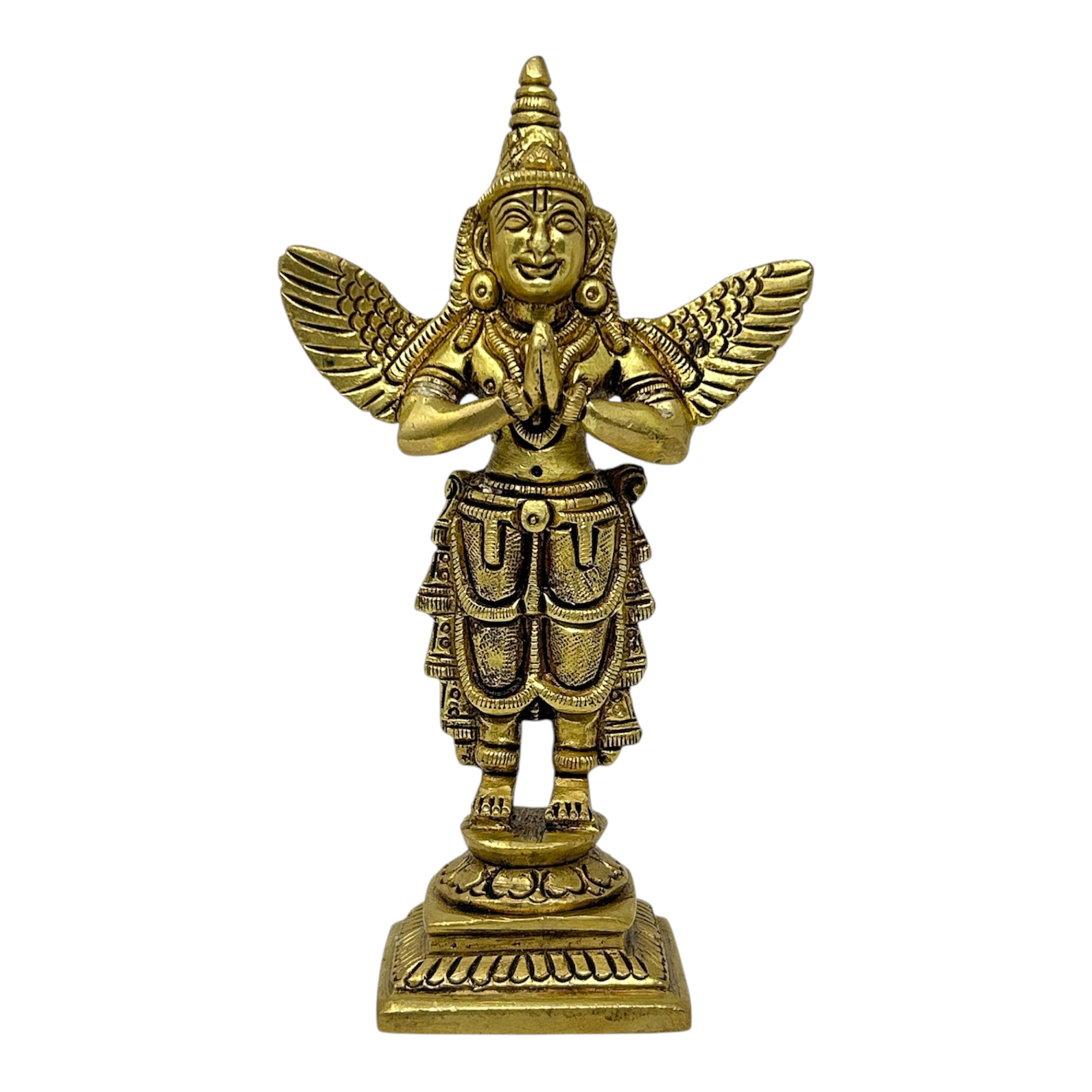 AROOTI Brass Garuda Idol (6 inch) | Antique Finish Lord Vishnu Vahana Statue for Home Temple, Puja Room, & Diwali Decor - Image 7