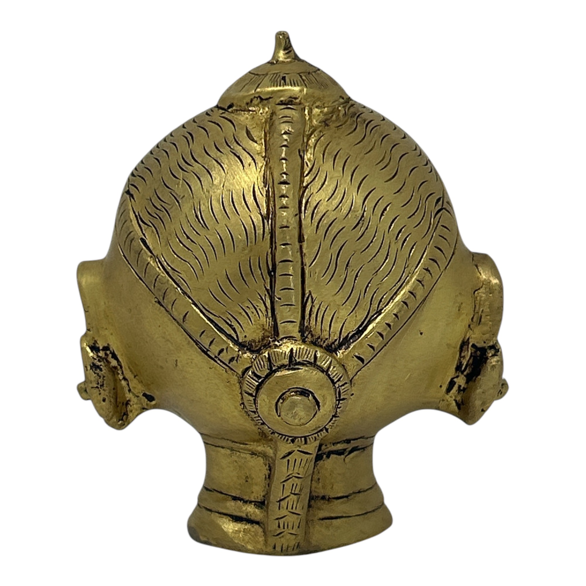 AROOTI Brass Gauri Head Figurine - Antique Lord Shiva's Consort Parvati Mask for Ganesha Festival & Pooja, Decor & Spiritual Gifting - Image 5